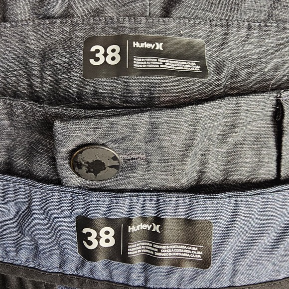 Hurley X Nike Dri-Fit Mens Chino Shorts 38 Gray Blue (Bundle‎ Of 2) Golf Casual - Picture 12 of 14